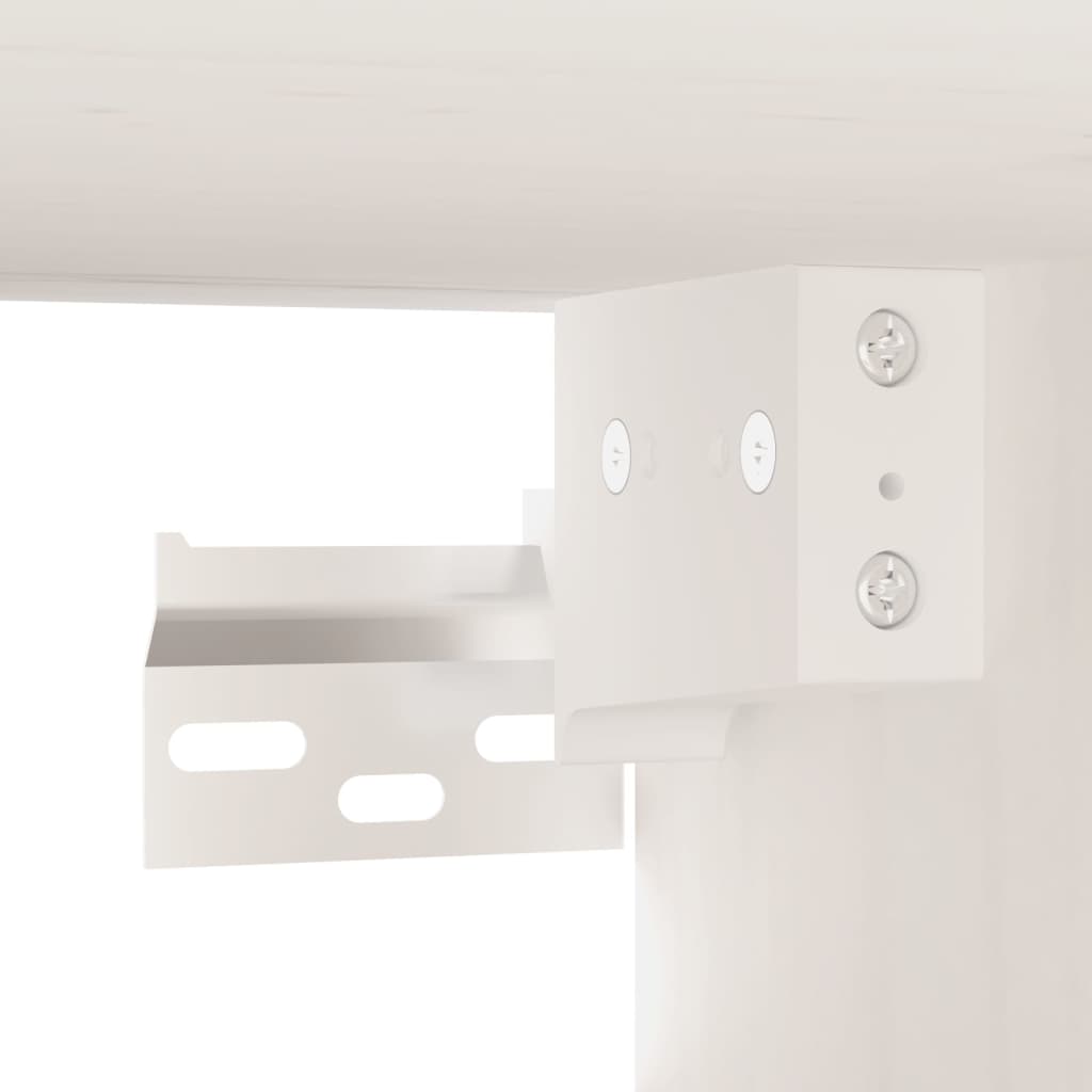 Wall Cabinet White 60x30x30 cm Solid Wood Pine