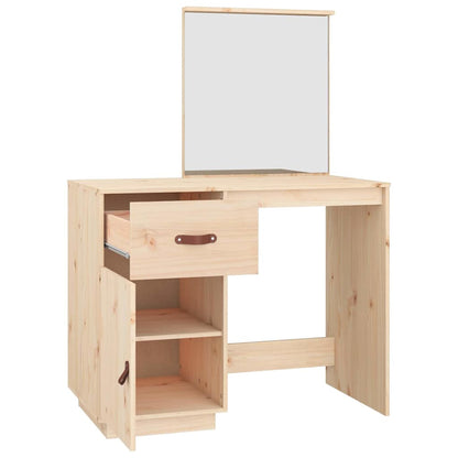 Cosmetic Desk 95x50x134 cm Solid Wood Pine