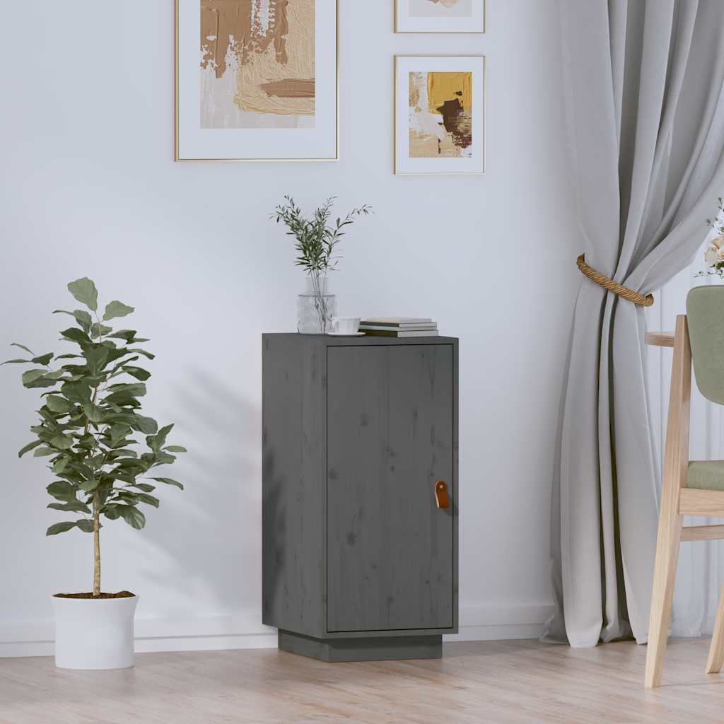 Sideboard Grey 34x40x75 cm Solid Wood Pine