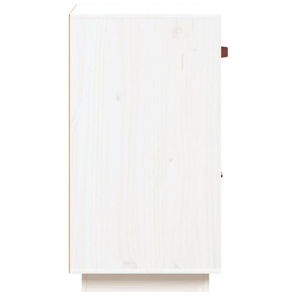 Sideboard White 34x40x75 cm Solid Wood Pine