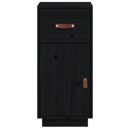 Sideboard Black 34x40x75 cm Solid Wood Pine