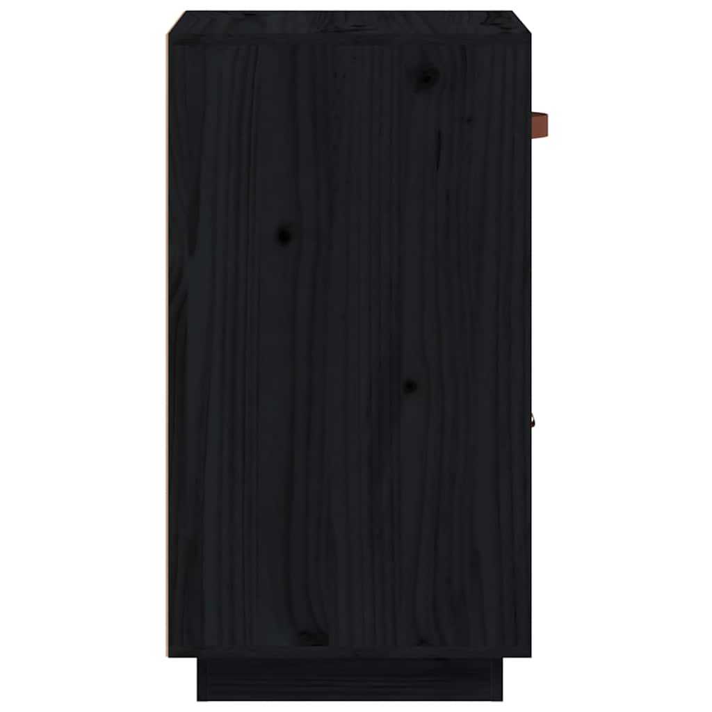 Sideboard Black 34x40x75 cm Solid Wood Pine