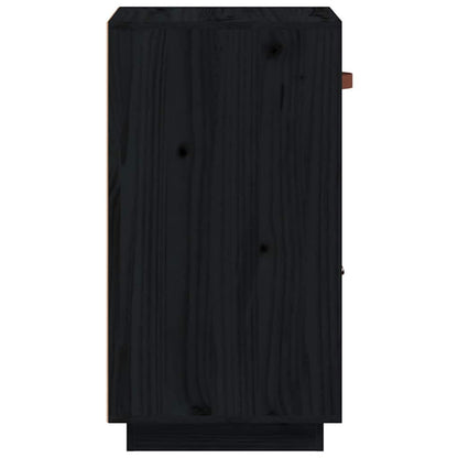 Sideboard Black 34x40x75 cm Solid Wood Pine