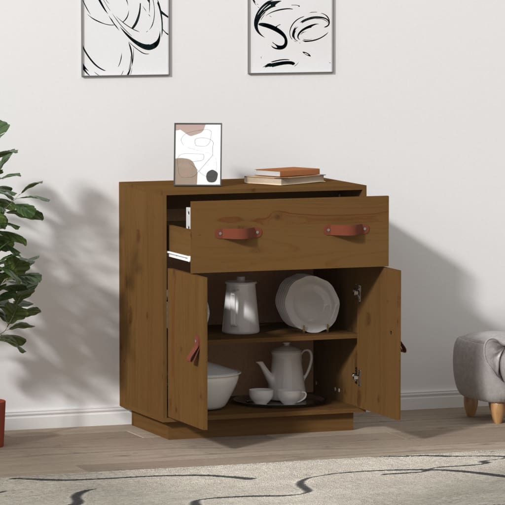 Sideboard Honey Brown 65.5x40x75 cm Solid Wood Pine