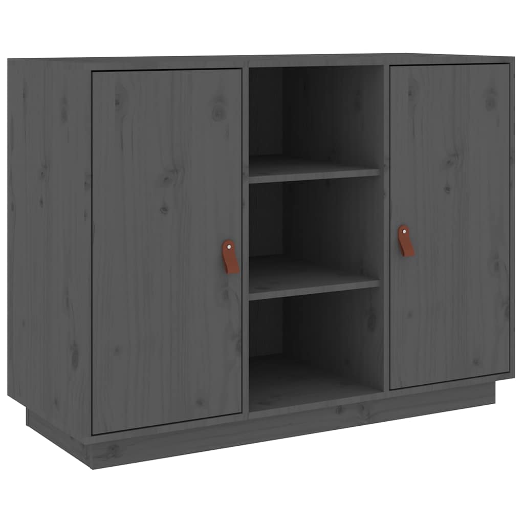 Sideboard Grey 100x40x75 cm Solid Wood Pine
