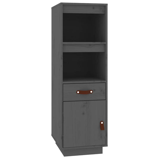 Highboard Grey 34x40x108,5 cm Solid Wood Pine