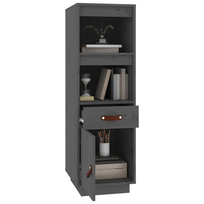 Highboard Grey 34x40x108,5 cm Solid Wood Pine