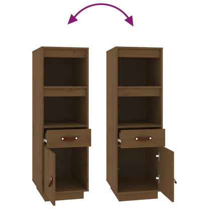 Highboard Honey Brown 34x40x108,5 cm Solid Wood Pine