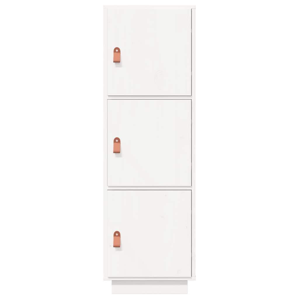 Highboard White 34x40x108.5 cm Solid Wood Pine
