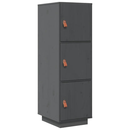 Highboard Grey 34x40x108.5 cm Solid Wood Pine