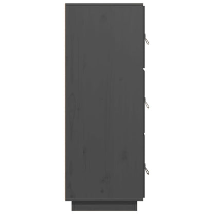 Highboard Grey 34x40x108.5 cm Solid Wood Pine