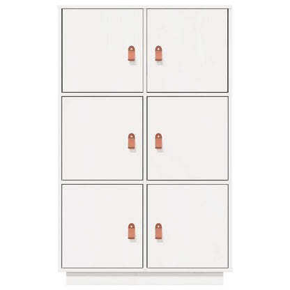 Highboard White 67x40x108.5 cm Solid Wood Pine