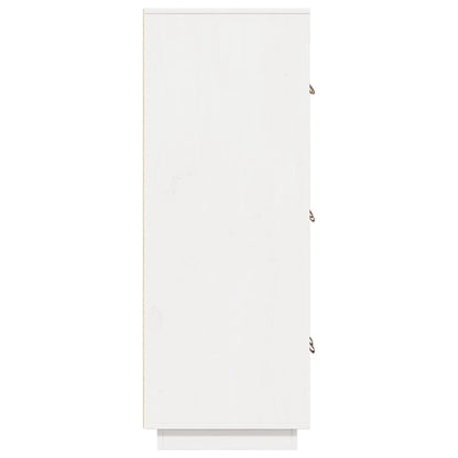 Highboard White 67x40x108.5 cm Solid Wood Pine