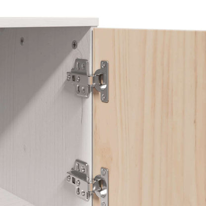 Highboard White 67x40x108.5 cm Solid Wood Pine