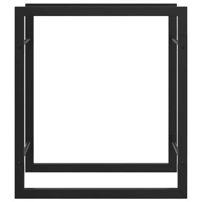 Firewood Rack Matt Black 19.7"x11"x22" Steel