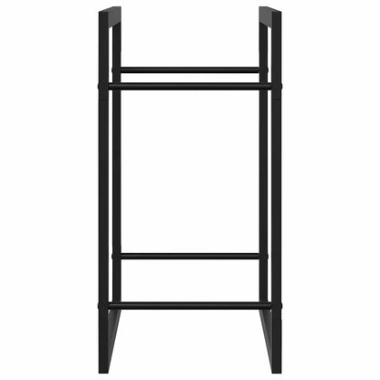Firewood Rack Matt Black 19.7"x11"x22" Steel