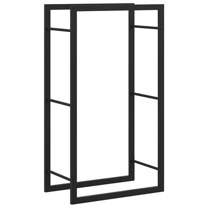 Firewood Rack Matt Black 50x28x94 cm Steel