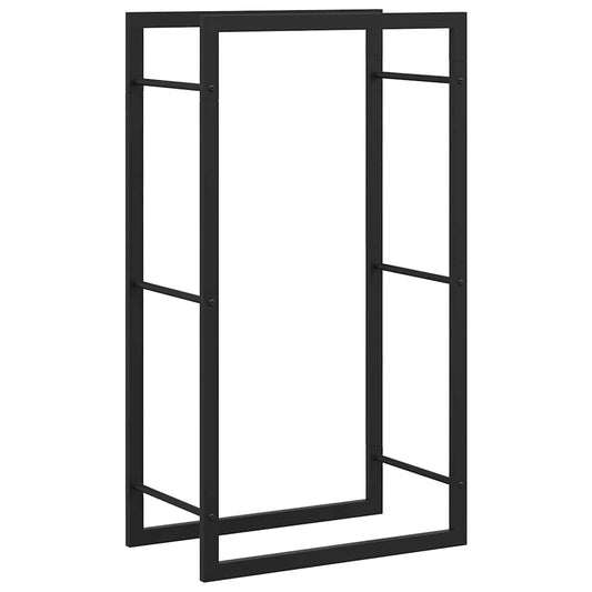 Firewood Rack Matt Black 50x28x94 cm Steel