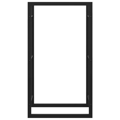 Firewood Rack Matt Black 50x28x94 cm Steel