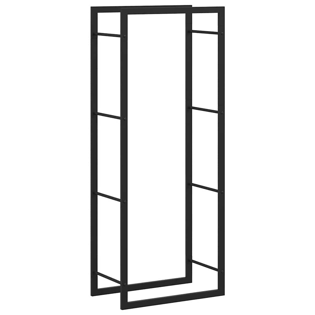 Firewood Rack Matt Black 50x28x132 cm Steel