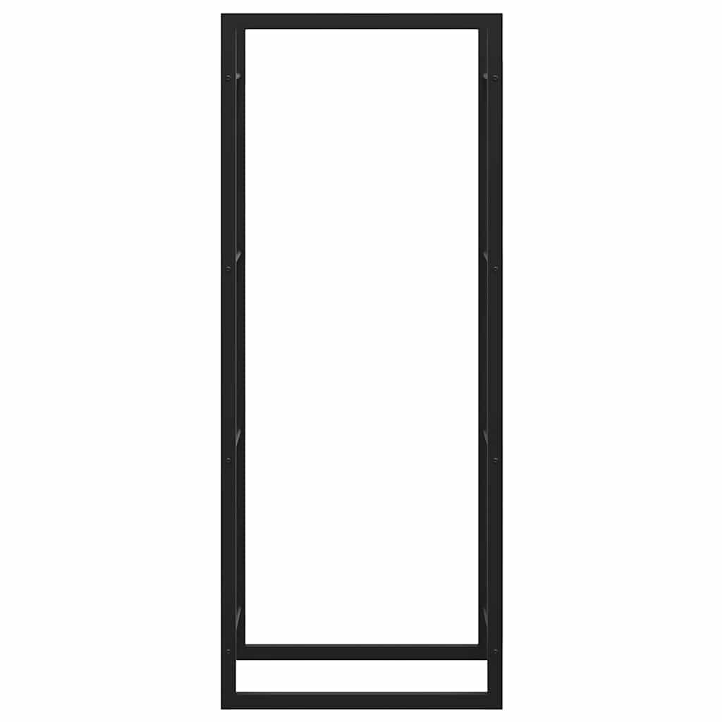 Firewood Rack Matt Black 50x28x132 cm Steel