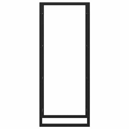 Firewood Rack Matt Black 50x28x132 cm Steel