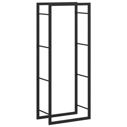 Firewood Rack Matt Black 50x28x132 cm Steel