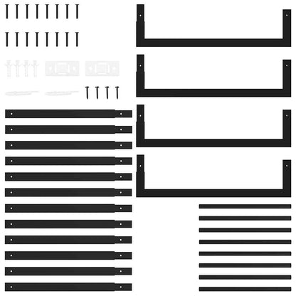 Firewood Rack Matt Black 50x28x132 cm Steel