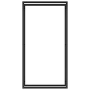 Firewood Rack Matt Black 80x28x154 cm Steel