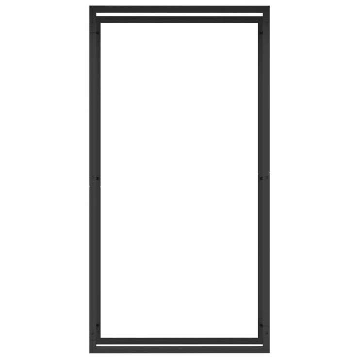Firewood Rack Matt Black 80x28x154 cm Steel
