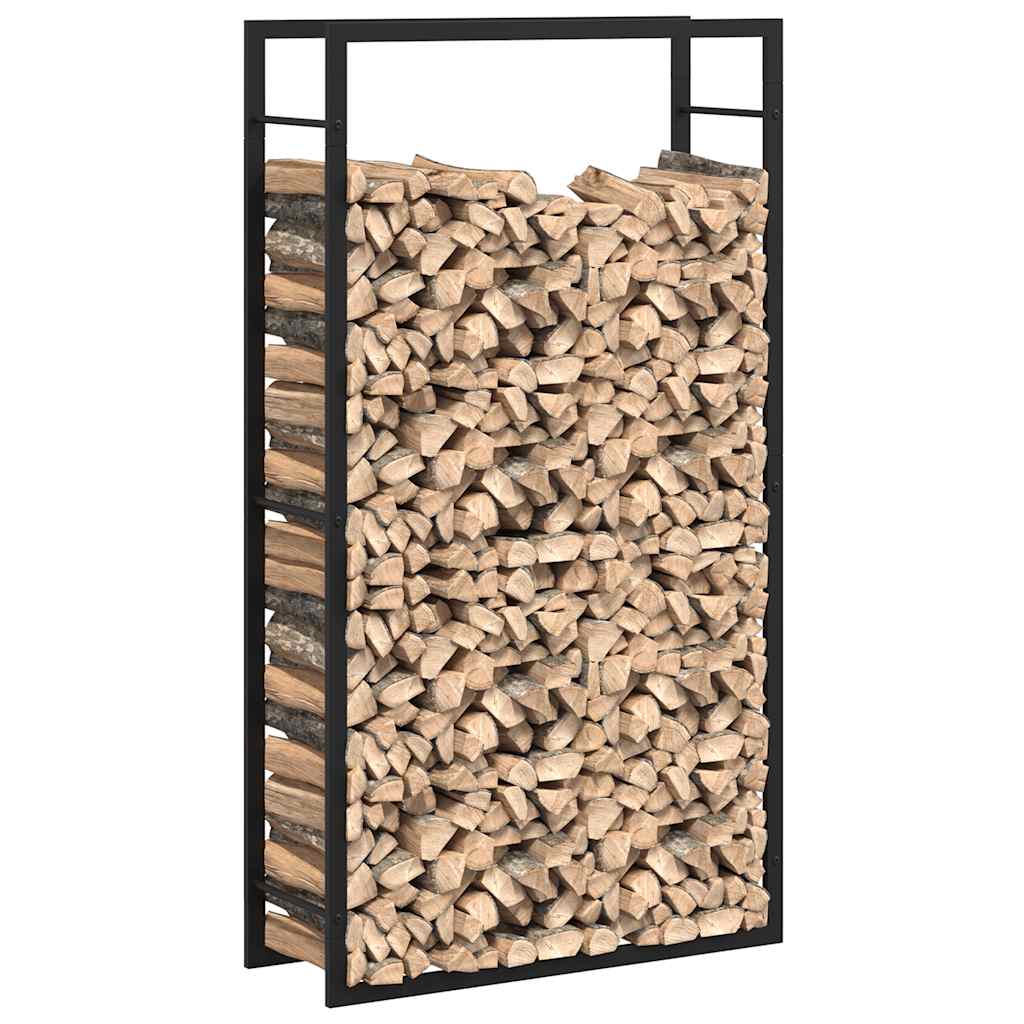 Firewood Rack Matt Black 31.5x11.0x60.6" Steel