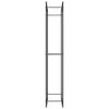 Firewood Rack Matt Black 80x28x154 cm Steel