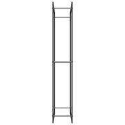 Firewood Rack Matt Black 80x28x154 cm Steel