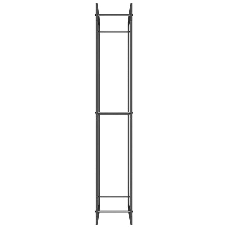 Firewood Rack Matt Black 80x28x154 cm Steel