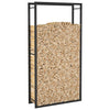 Firewood Rack Matt Black 80x28x154 cm Steel