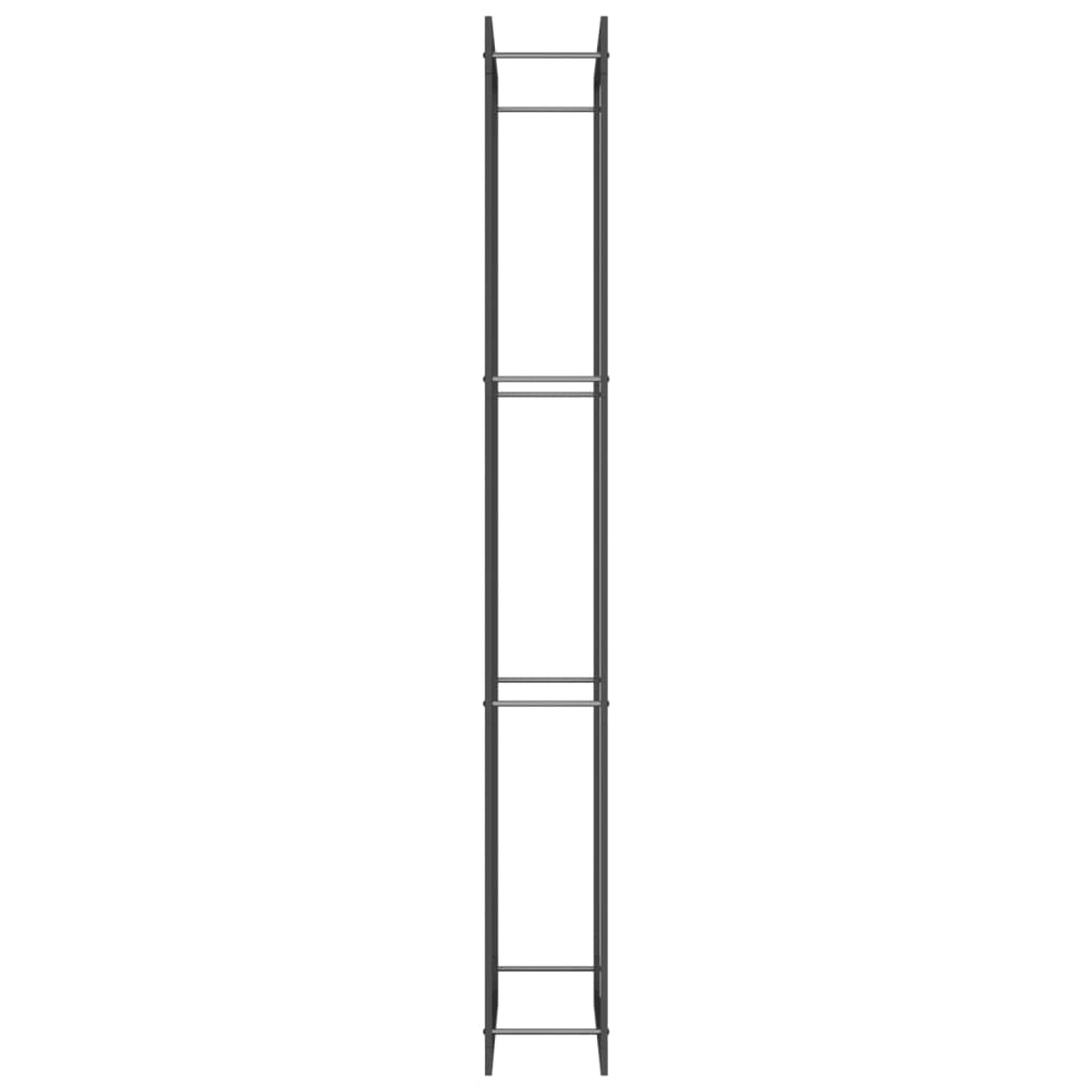 Firewood Rack Matt Black 31.5x11.0x87.4" Steel