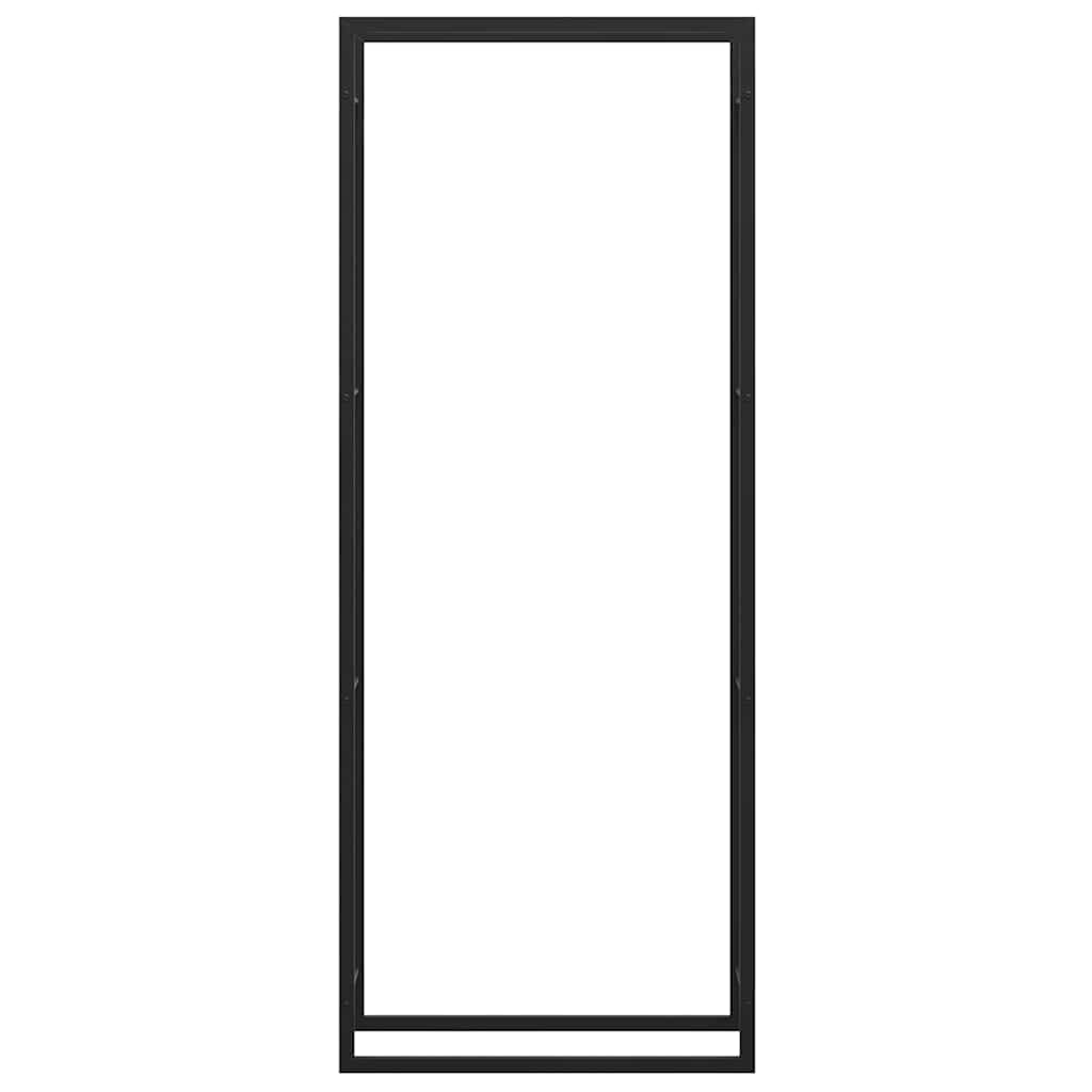 Firewood Rack Matt Black 31.5x11.0x87.4" Steel