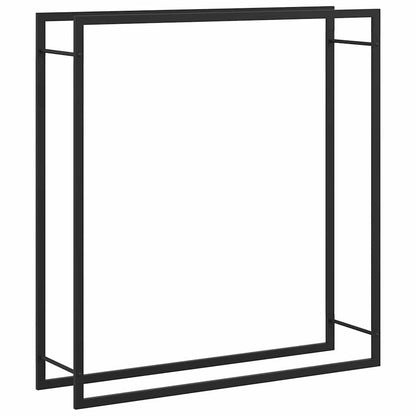Firewood Rack Matt Black 110x28x116 cm Steel