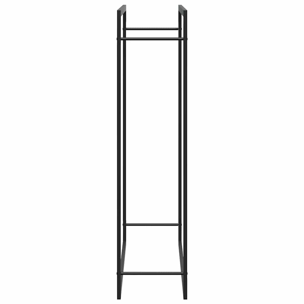 Firewood Rack Matt Black 110x28x116 cm Steel