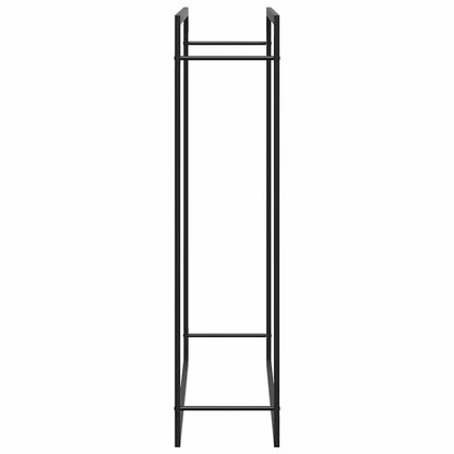 Firewood Rack Matt Black 110x28x116 cm Steel