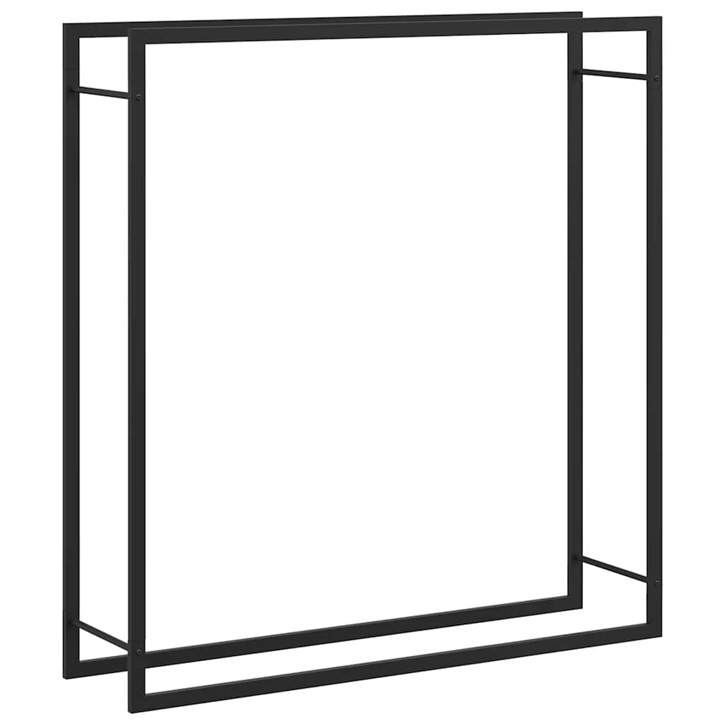 Firewood Rack Matt Black 110x28x116 cm Steel
