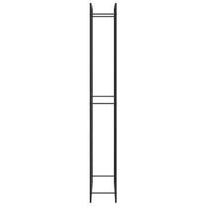Firewood Rack Matt Black 110x28x214 cm Steel
