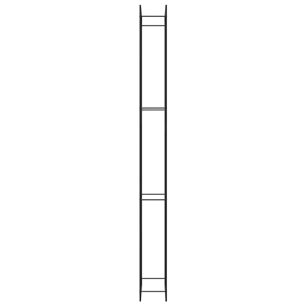 Firewood Rack Matt Black 110x28x312 cm Steel