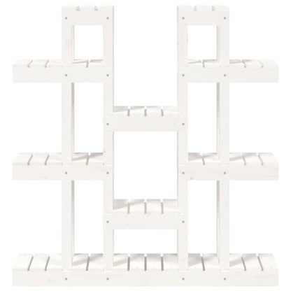 Plant Stand White 104.5x25x109.5 cm Solid Wood Pine