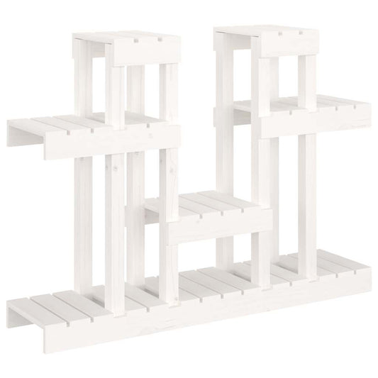Plant Stand White 104.5x25x77.5 cm Solid Wood Pine