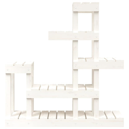 Plant Stand White 92x25x97 cm Solid Wood Pine