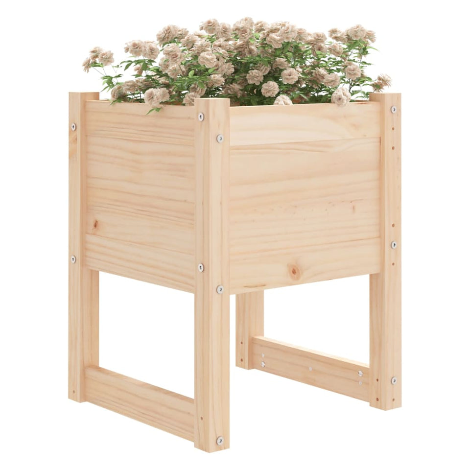 Planter 40x40x52.5 cm Solid Wood Pine