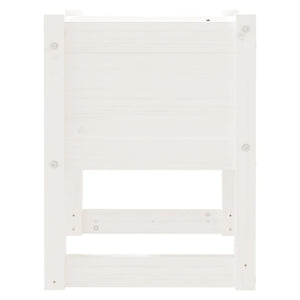 Planters 2 pcs White 40x40x52.5 cm Solid Wood Pine