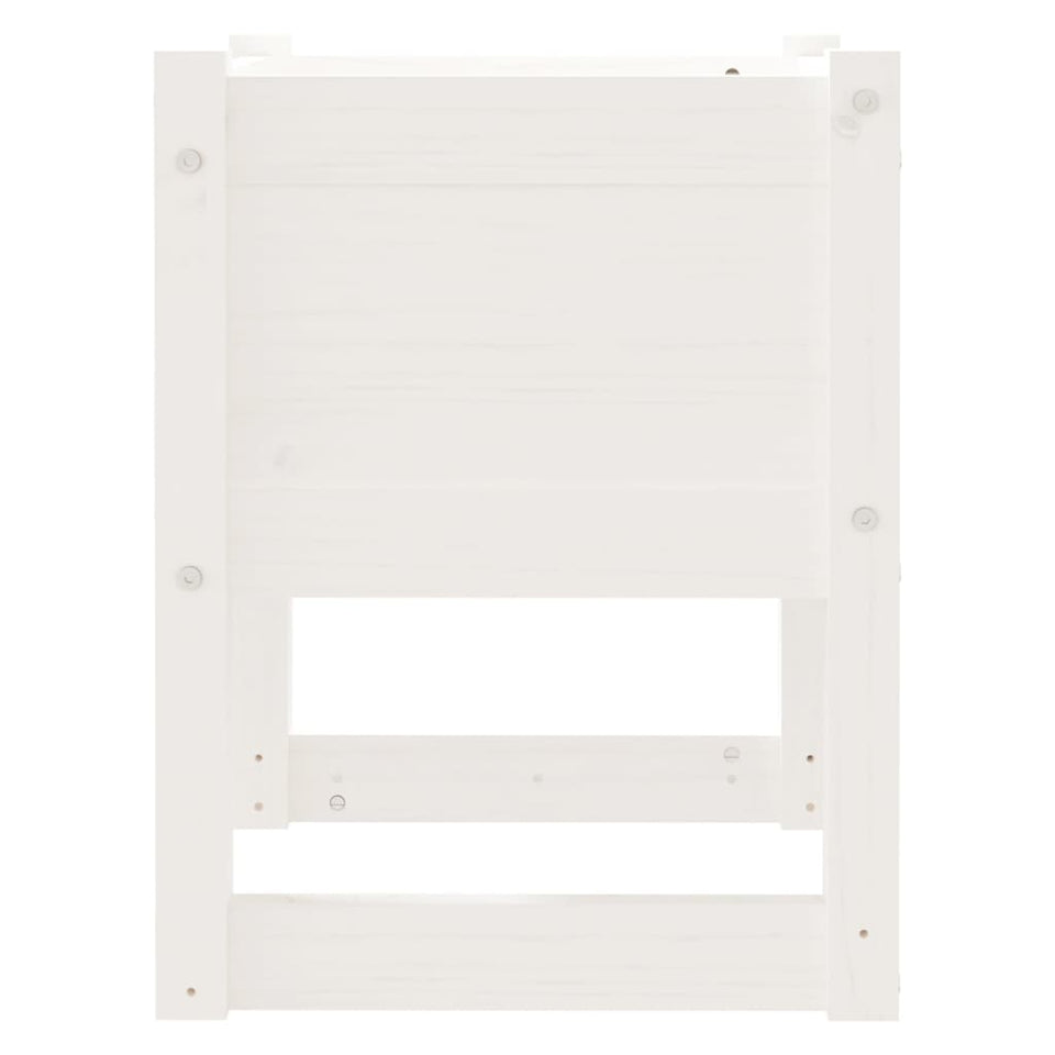 Planters 2 pcs White 40x40x52.5 cm Solid Wood Pine