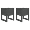 Planters 2 pcs Grey 40x40x52.5 cm Solid Wood Pine